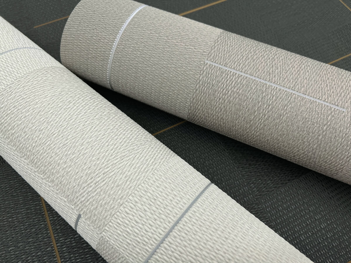 York Signature Textures Geo Block Weave Wallpaper - Ivory