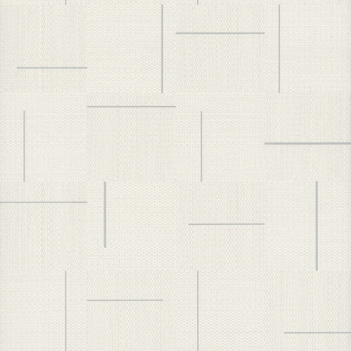 York Signature Textures Geo Block Weave Wallpaper - Ivory