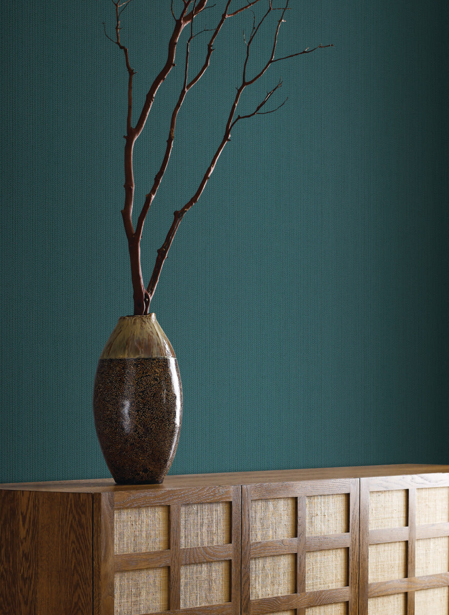 York Signature Textures Dutch Braid Wallpaper - Teal