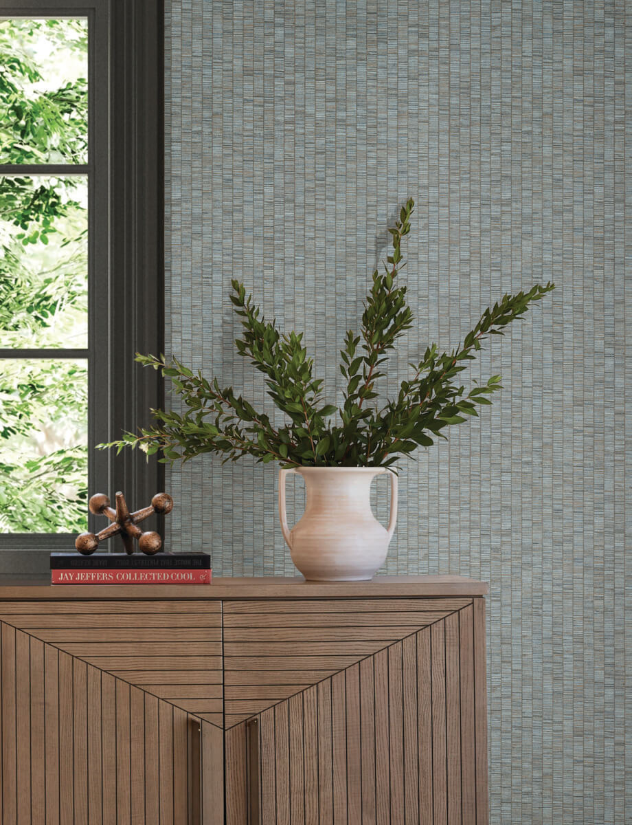 York Montecito Lemuria Wallpaper - Blue