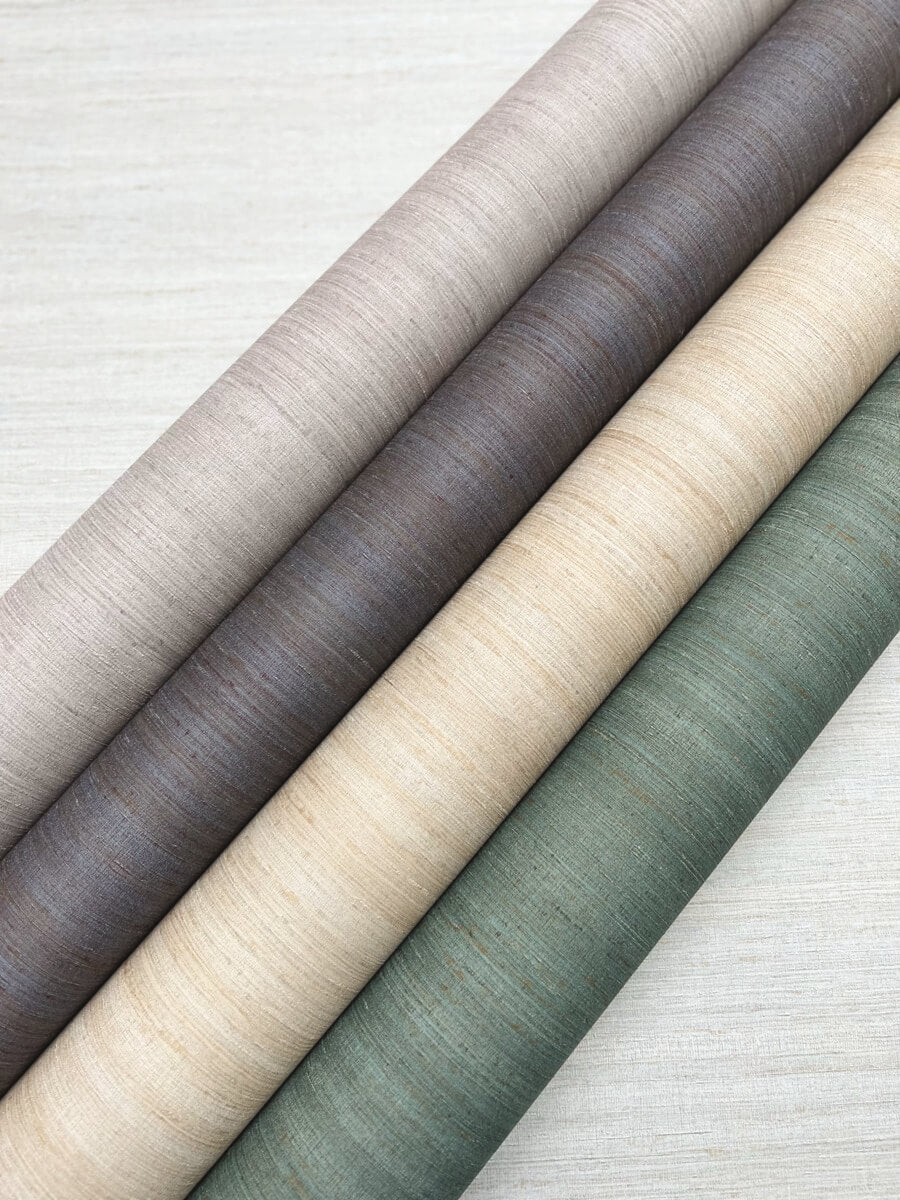 York Signature Textures Milano Silk Wallpaper - Emerald