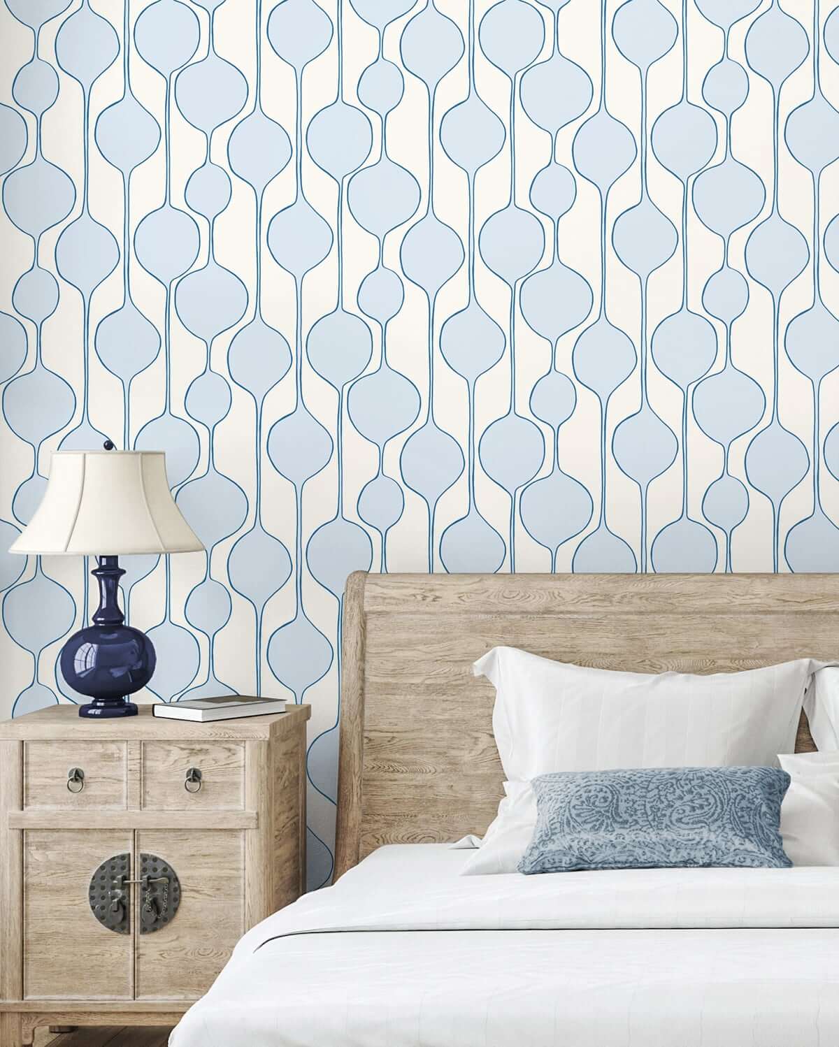 Seabrook The Simple Life Minimalist Geometric Wallpaper - Baby Blue