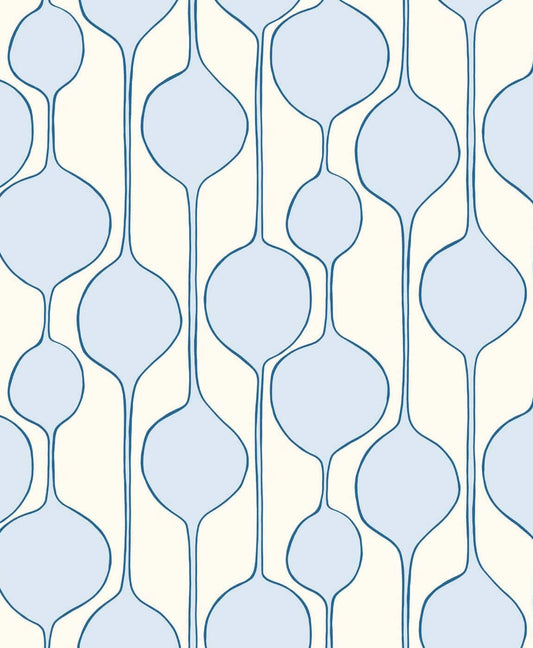 Seabrook The Simple Life Minimalist Geometric Wallpaper - Baby Blue