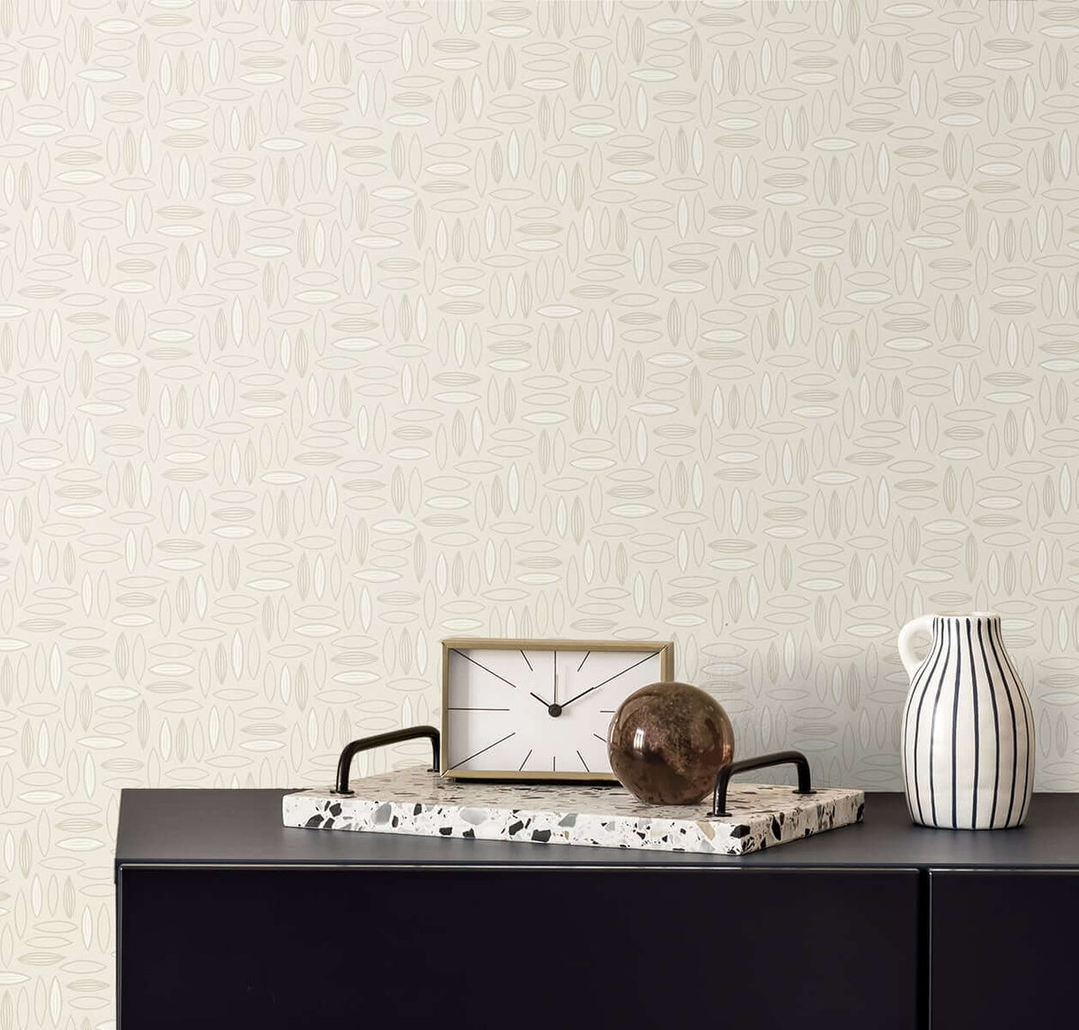 Seabrook The Simple Life Pip Geo Wallpaper - Almond Milk
