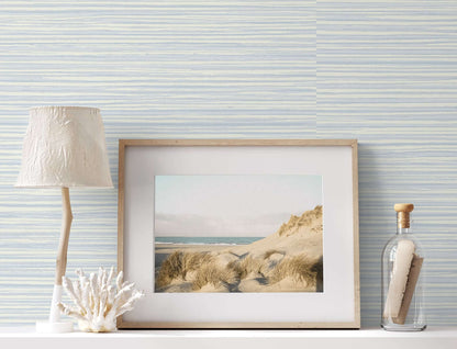 Seabrook The Simple Life Calm Seas Wallpaper - Blue Mist