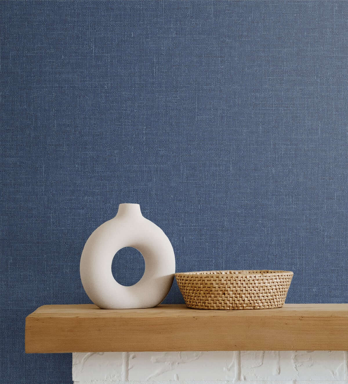 Seabrook The Simple Life Soft Linen Wallpaper - Navy Blue