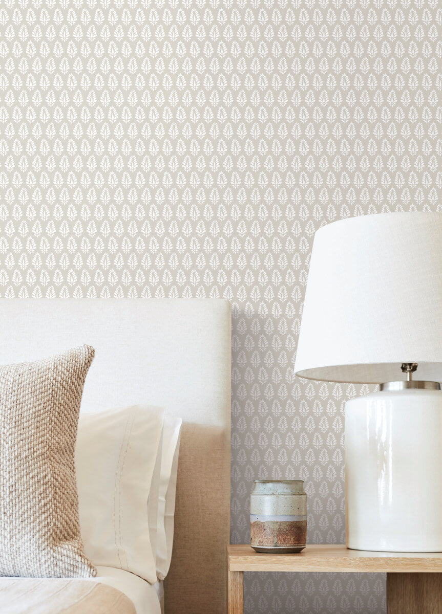 York Montecito Mehndi Wallpaper Sample - Taupe