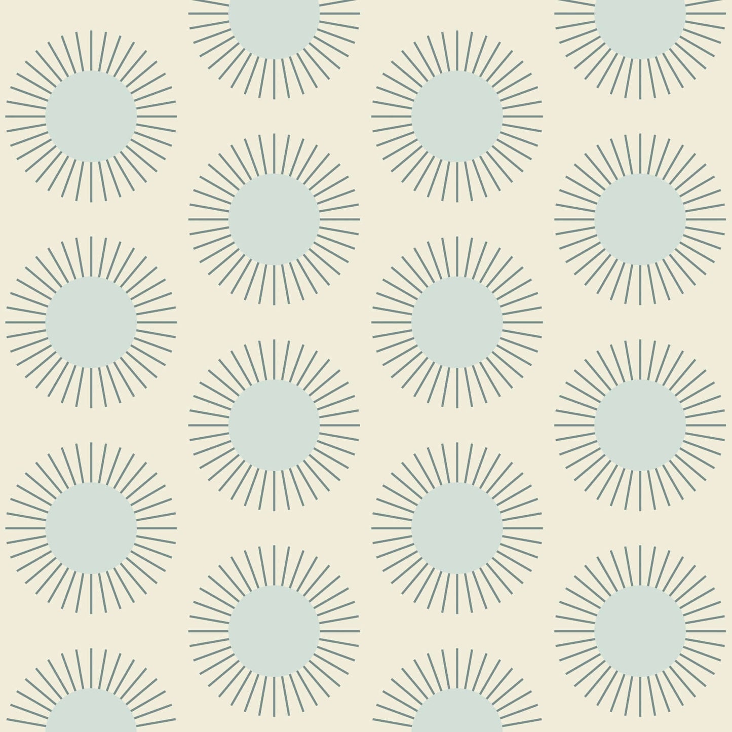Mitchell Black Sunburst Wallpaper Sample - Solar Blue