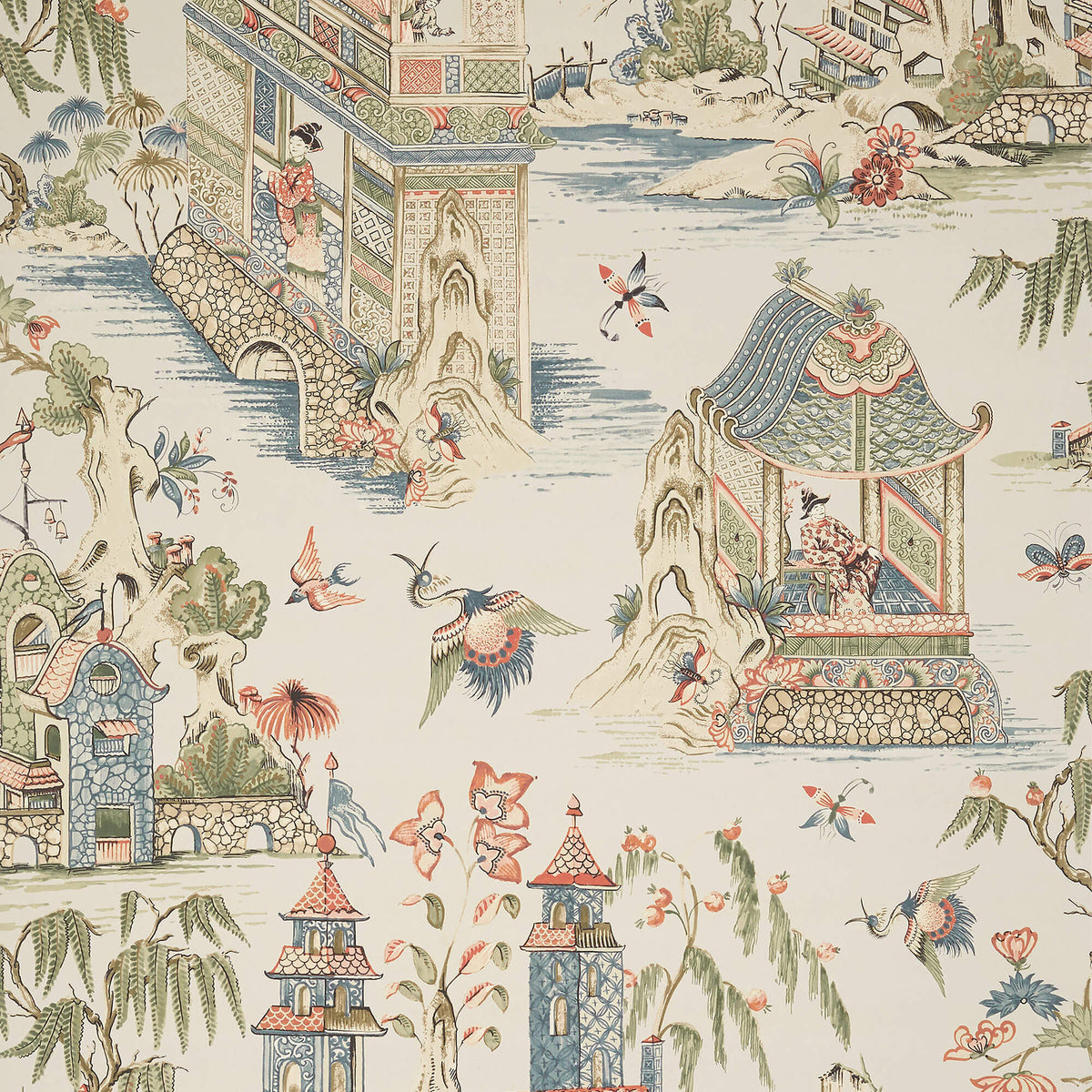 Thibaut Grand Palace Wallpaper Sample - Taupe