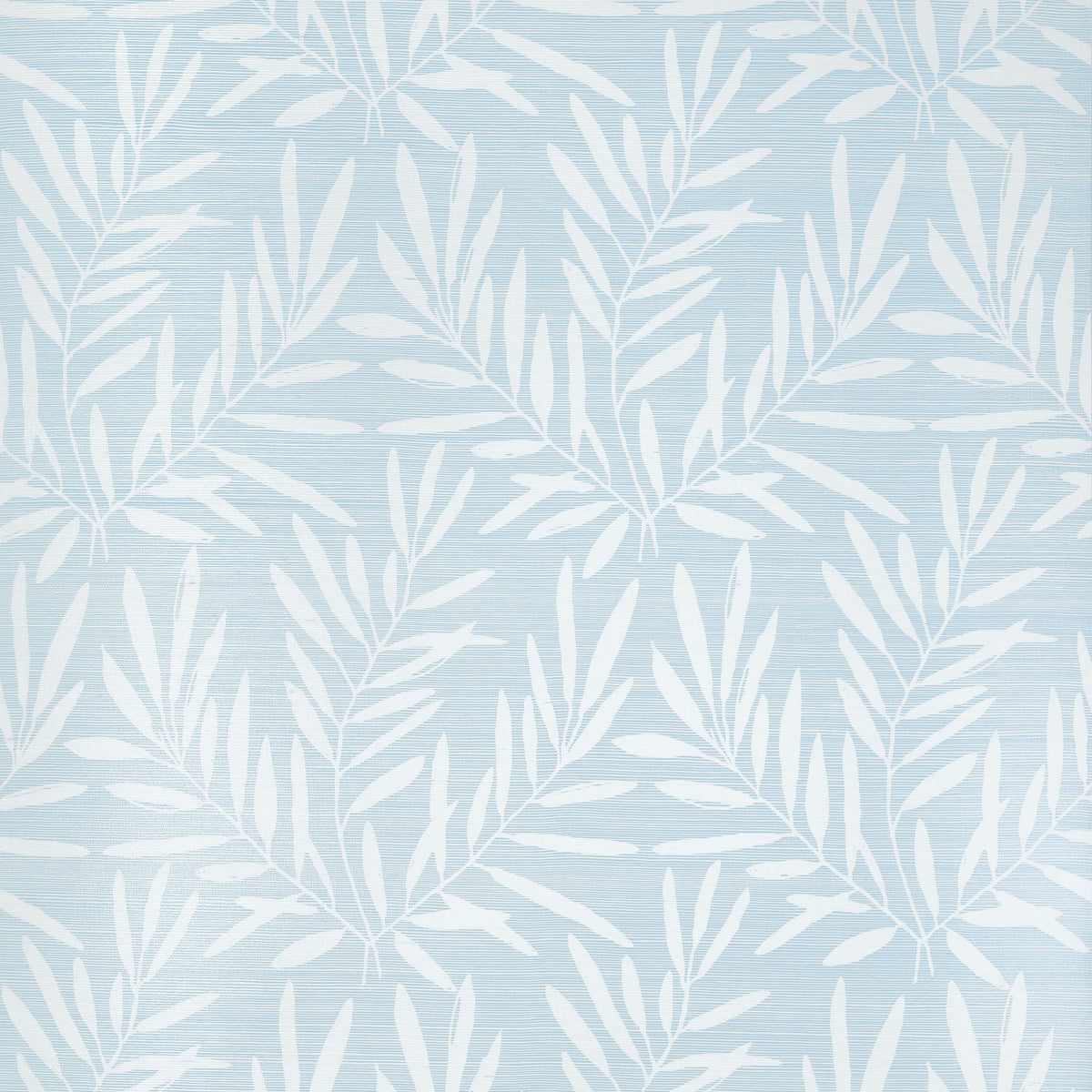 Thibaut Islander Summer Leaves Wallpaper Sample - Light Blue