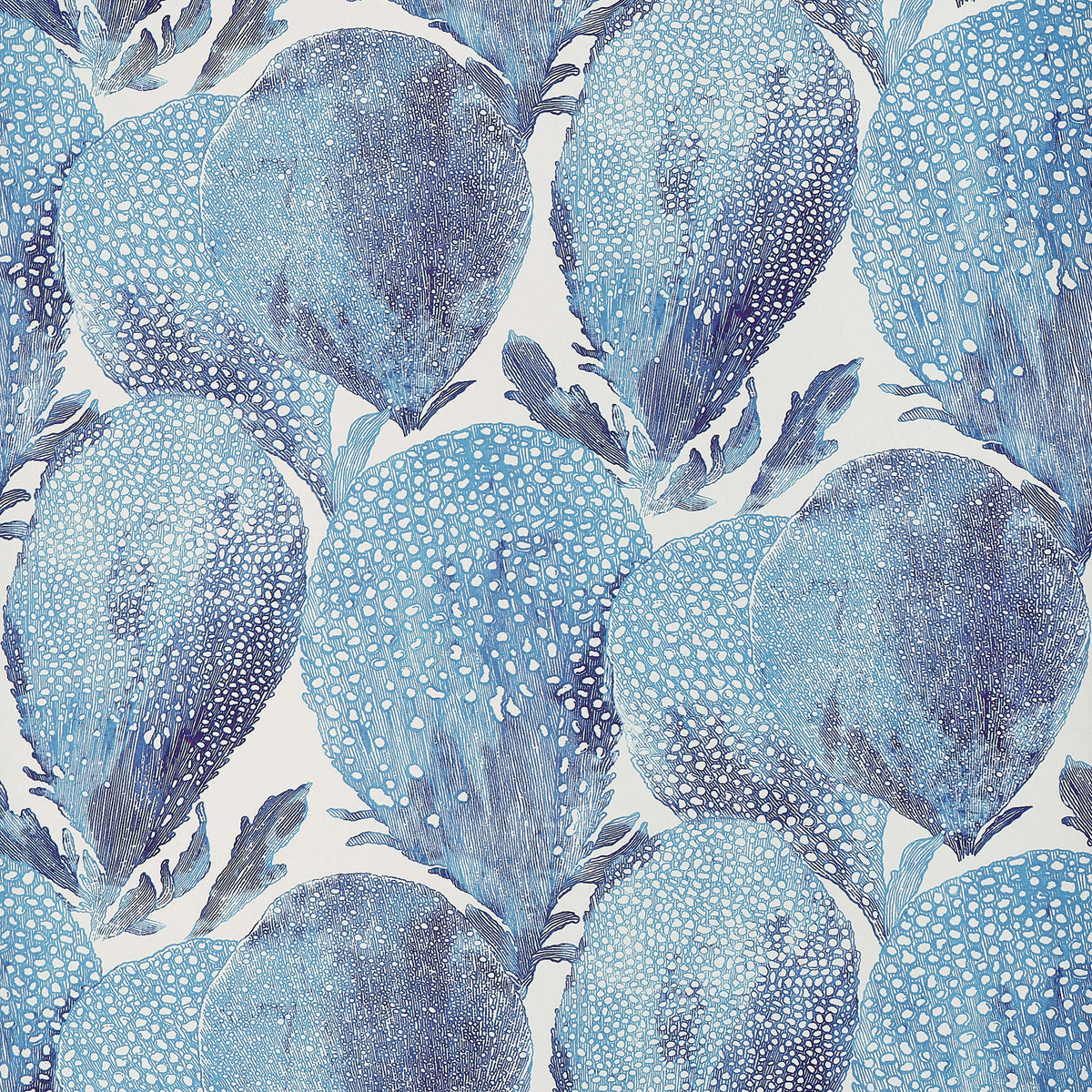 Thibaut Islander Under The Sea Wallpaper Sample - Turquoise & Plum
