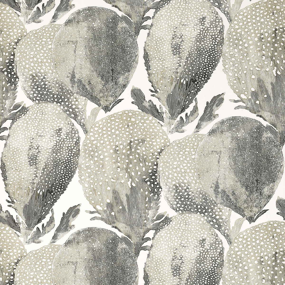 Thibaut Islander Under The Sea Wallpaper - Black & White