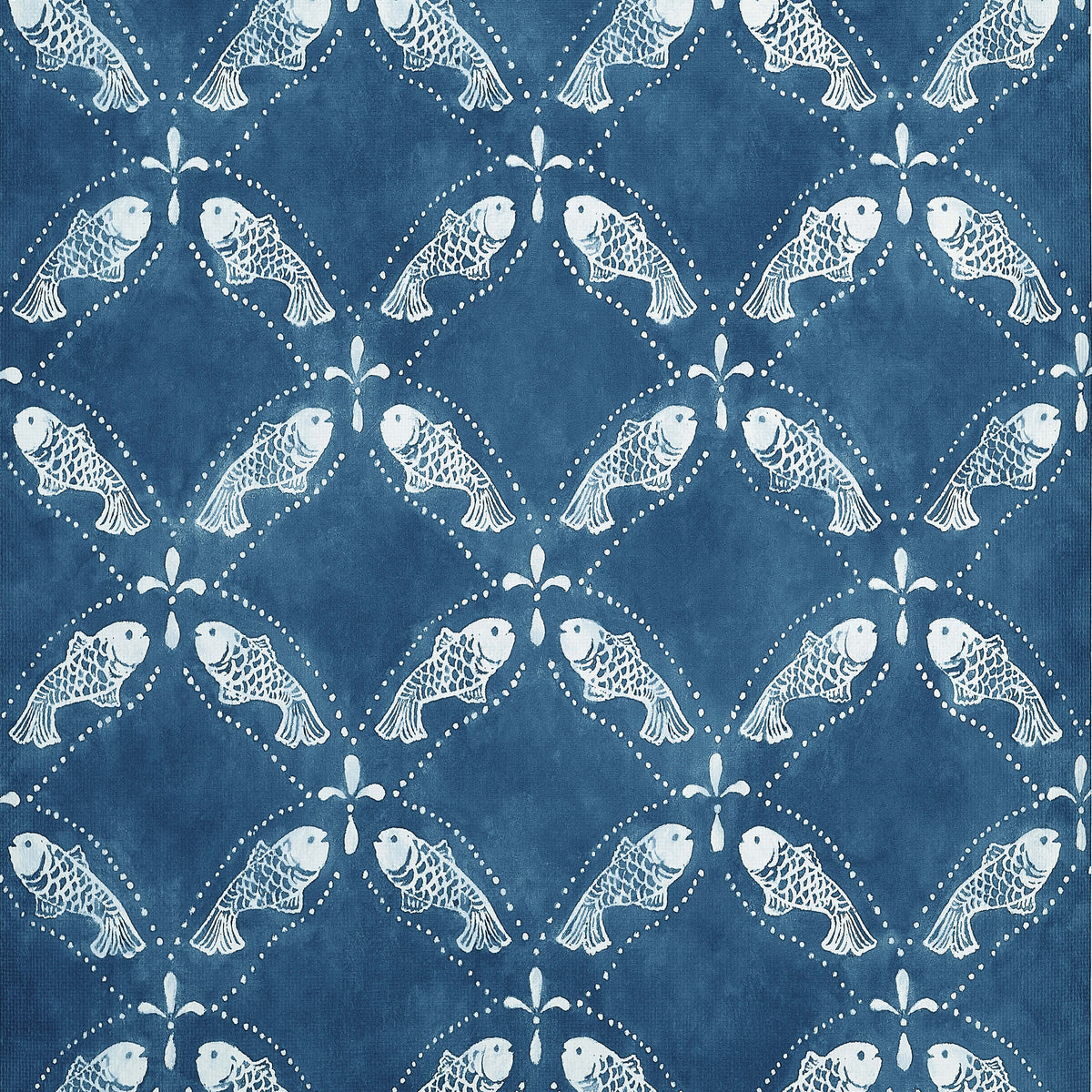 Thibaut Islander Santorini Wallpaper Sample - Navy