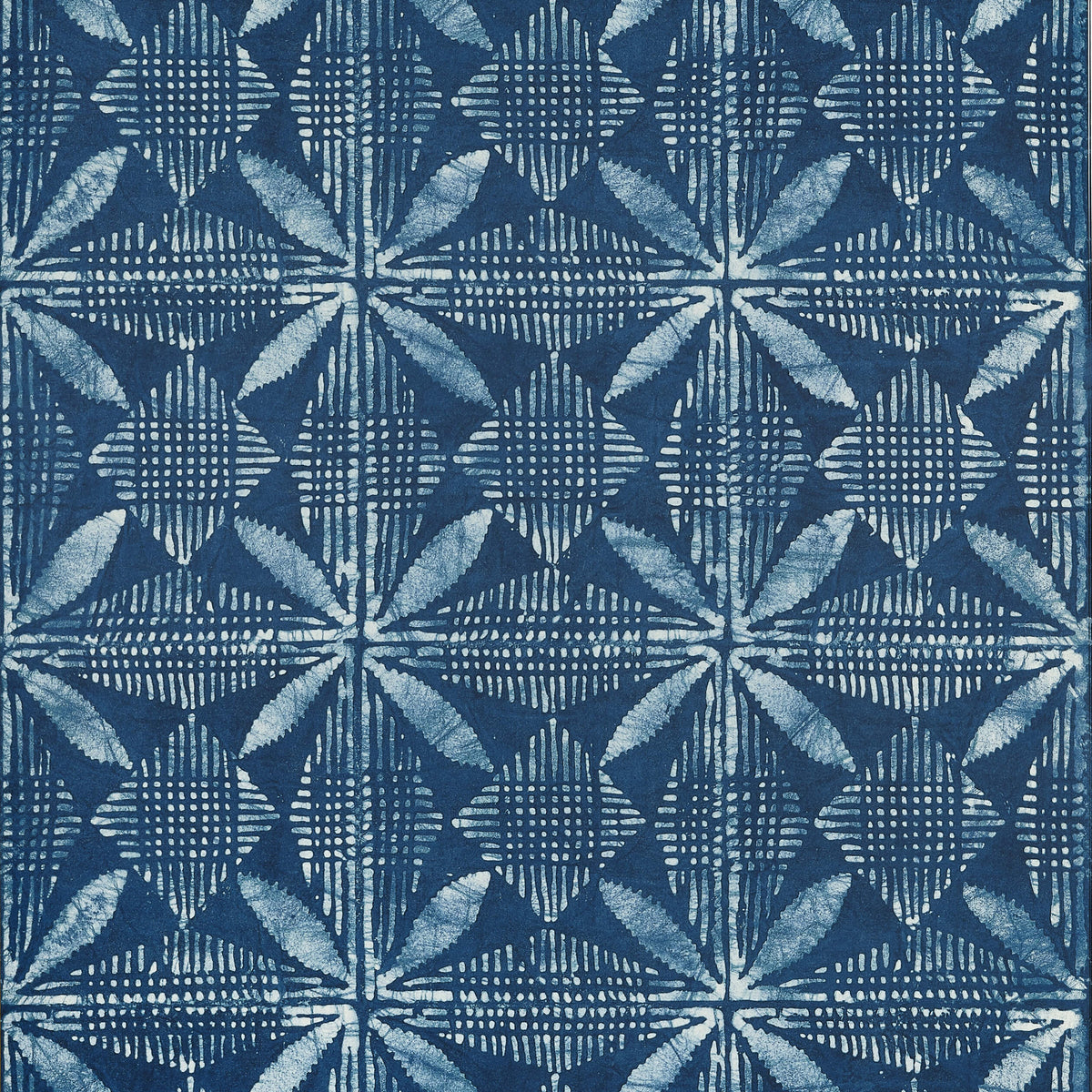 Thibaut Islander Tortuga Batik Wallpaper - Navy