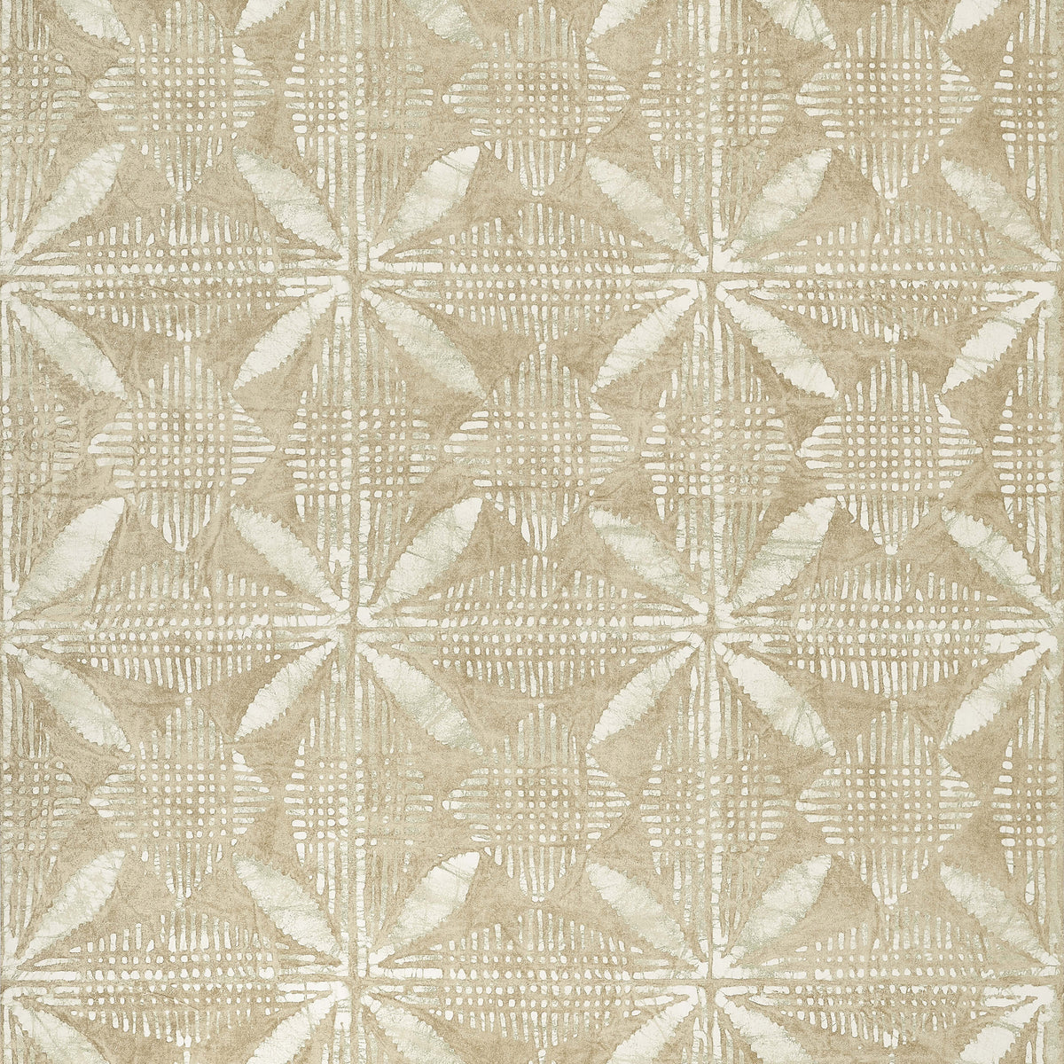 Thibaut Islander Tortuga Batik Wallpaper Sample - Beige