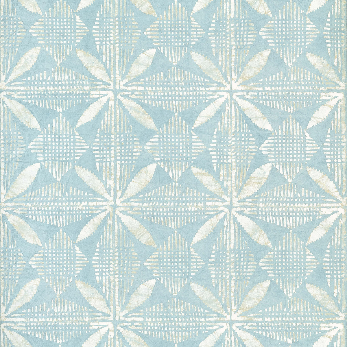 Thibaut Islander Tortuga Batik Wallpaper - Light Blue