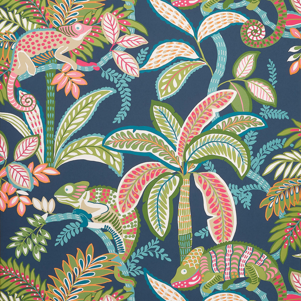 Thibaut Islander Iggy Wallpaper - Navy