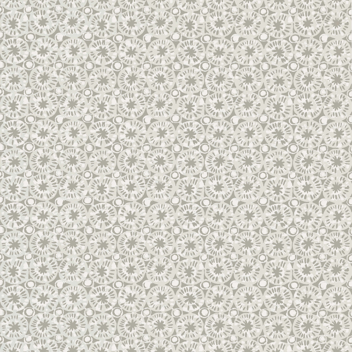 Thibaut Islander Sand Dollar Wallpaper - Pearl & Charcoal