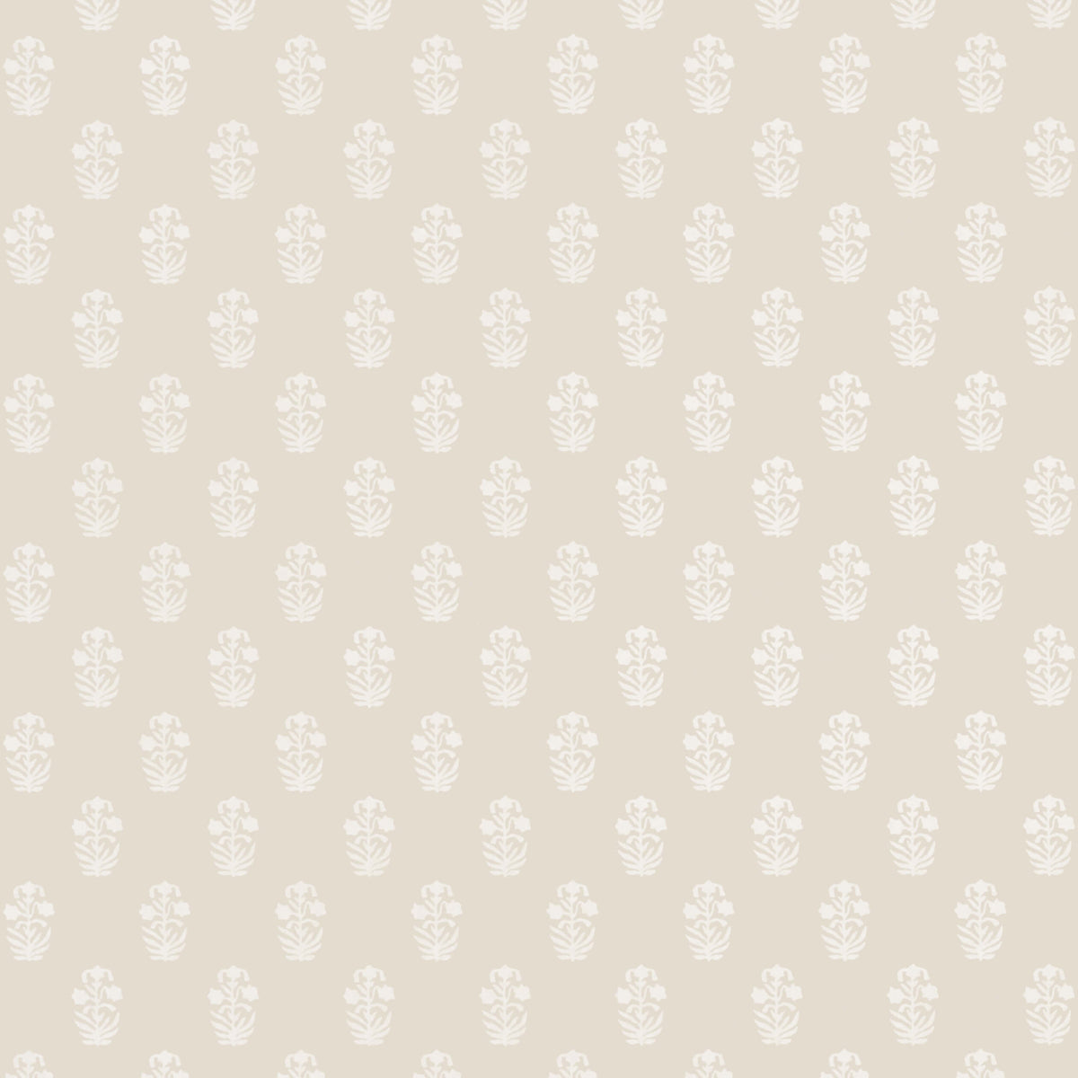 Thibaut Indienne Corwin Wallpaper Sample - White on Natural