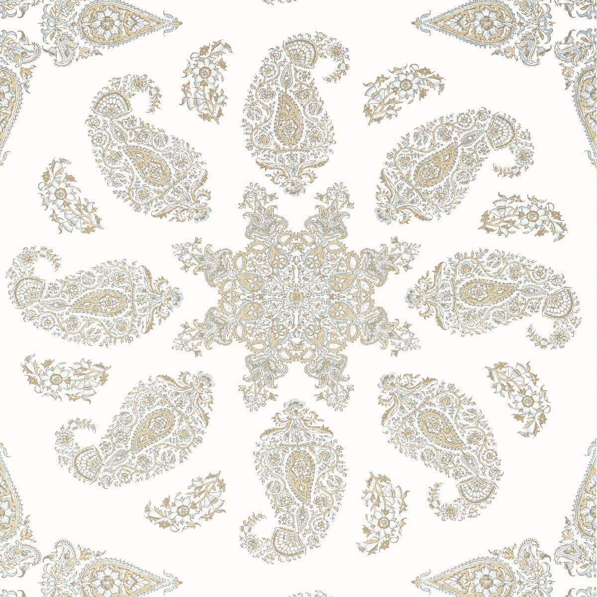 Thibaut Indienne East India Wallpaper Sample - Beige