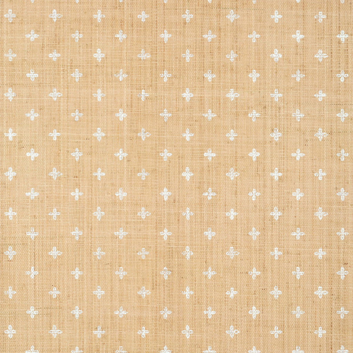 Thibaut Indienne Bethany Wallpaper Sample - White on Natural