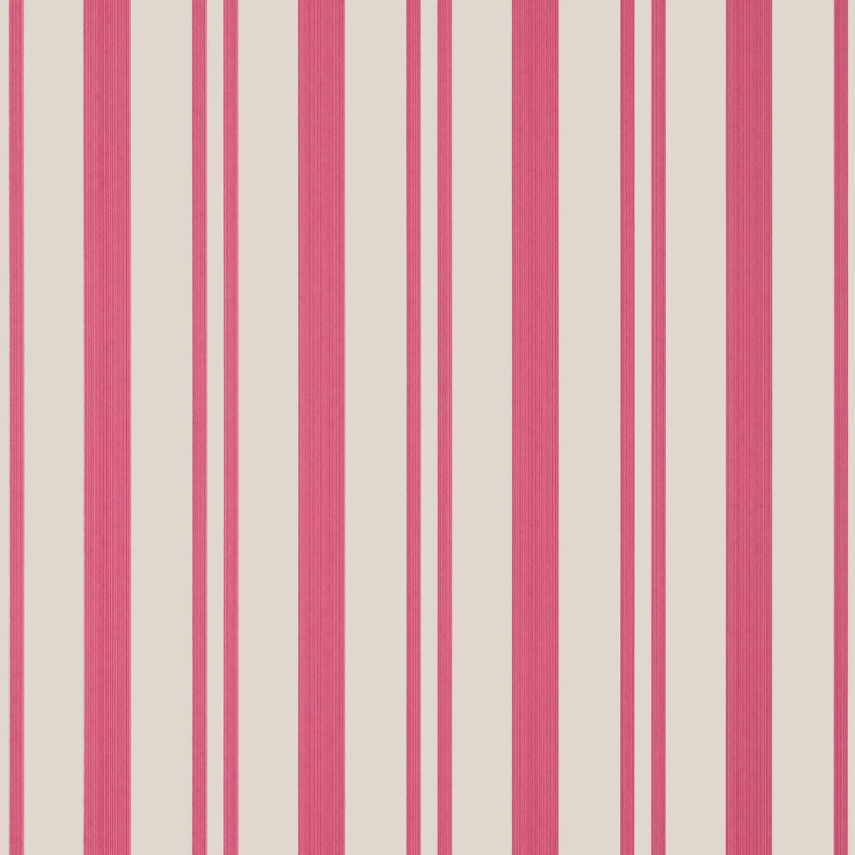 Thibaut Indienne Maggie Stripe Wallpaper Sample - Raspberry
