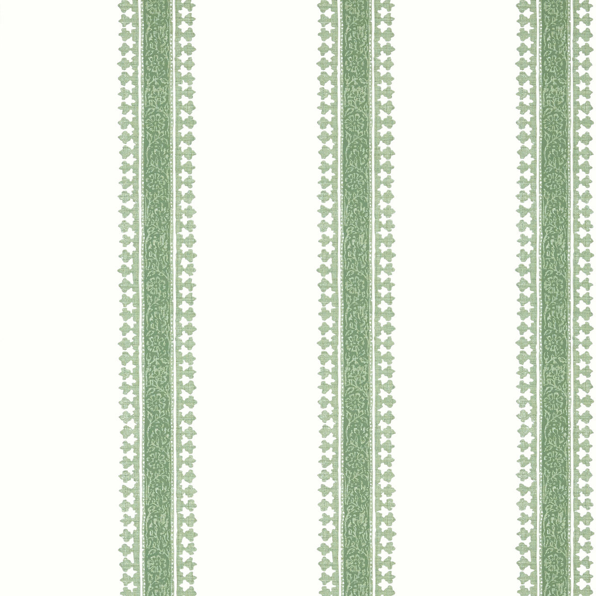 Thibaut Indienne Cambridge Stripe Wallpaper Sample - Green