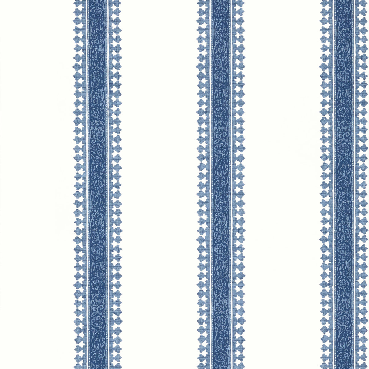 Thibaut Indienne Cambridge Stripe Wallpaper Sample - Blue