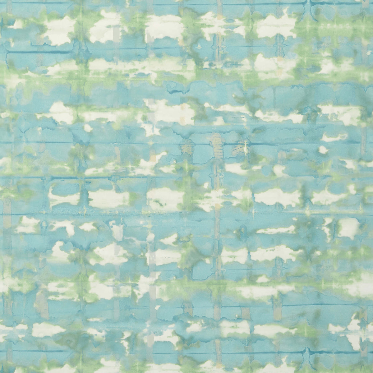 Thibaut Modern Resource Illusion Wallpaper Sample - Teal & Green