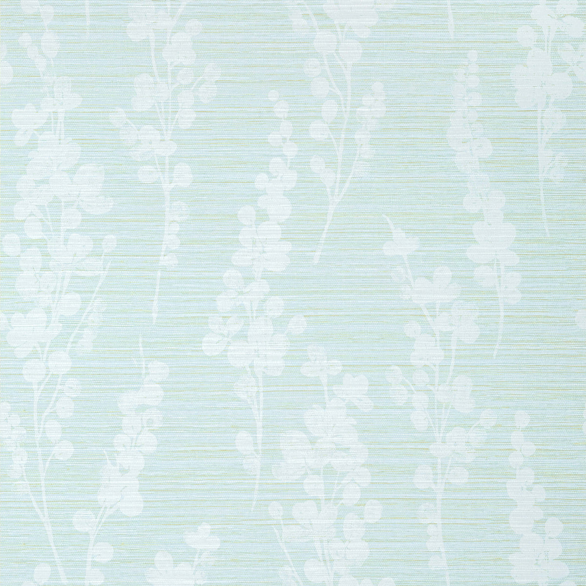 Thibaut Modern Resource Spring Blooms Wallpaper Sample - Soft Green & Blue