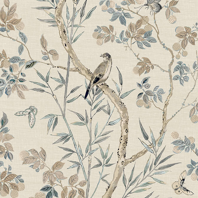 Thibaut Sojourn Claire Wallpaper - Neutral