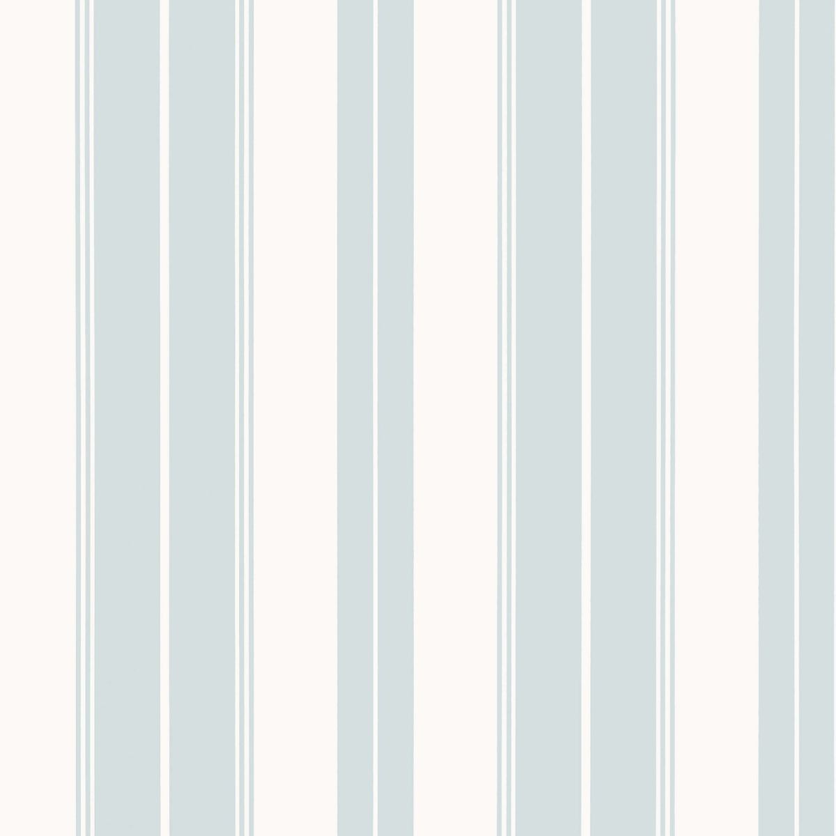 Thibaut Stripes & Checks Resource Norfolk Stripe Wallpaper Sample - Spa Blue
