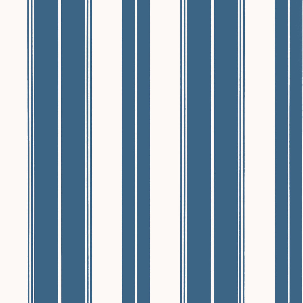 Thibaut Stripes & Checks Resource Norfolk Stripe Wallpaper - Navy