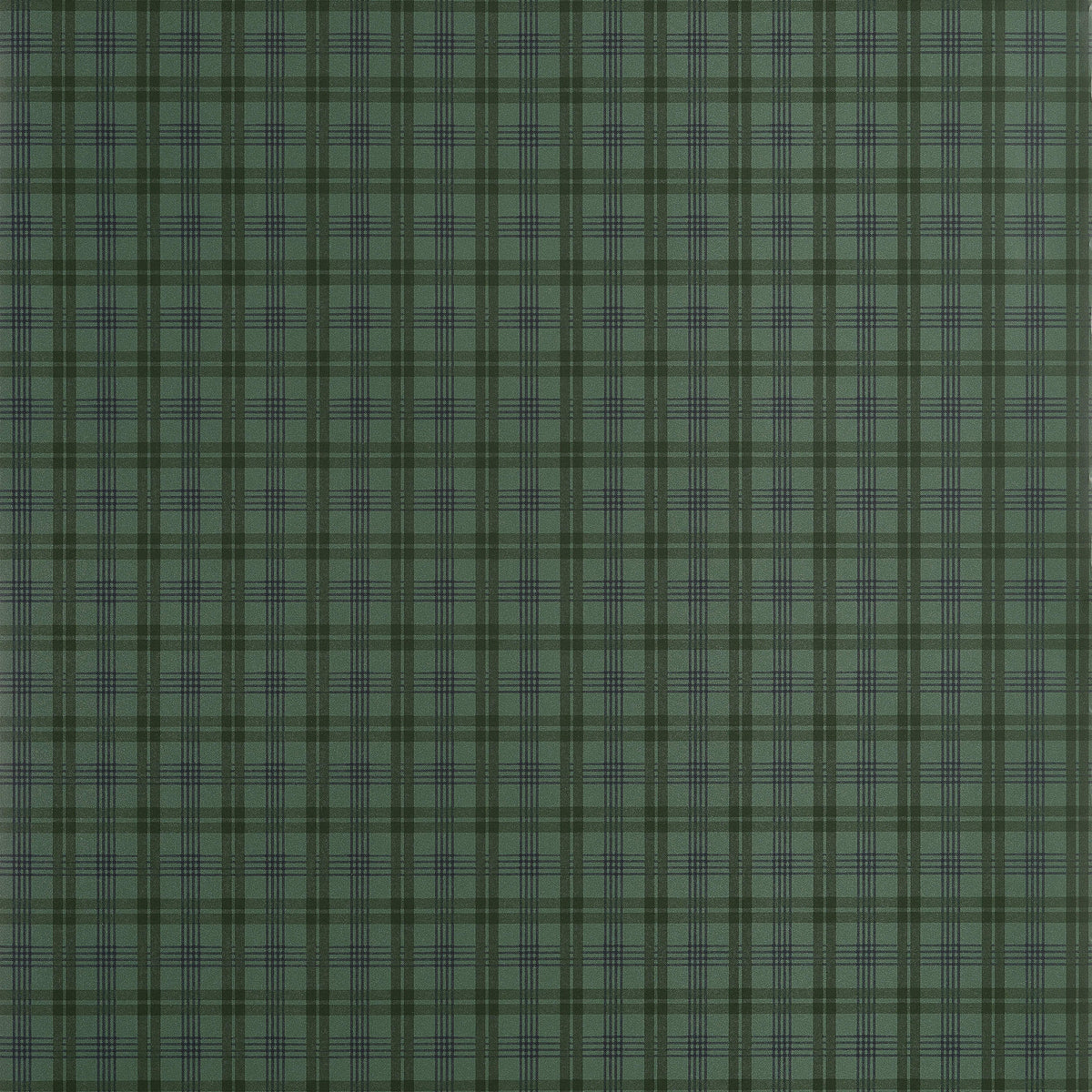 Thibaut Stripes & Checks Resource Huntley Plaid Wallpaper - Dark Green