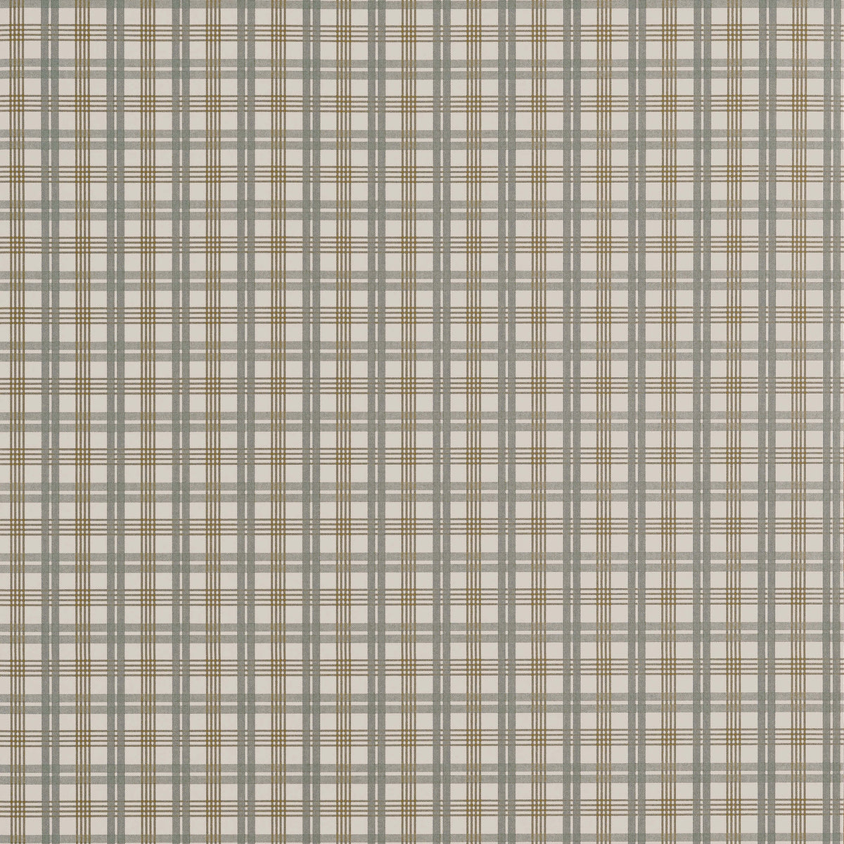 Thibaut Stripes & Checks Resource Huntley Plaid Wallpaper Sample - Grey & Beige