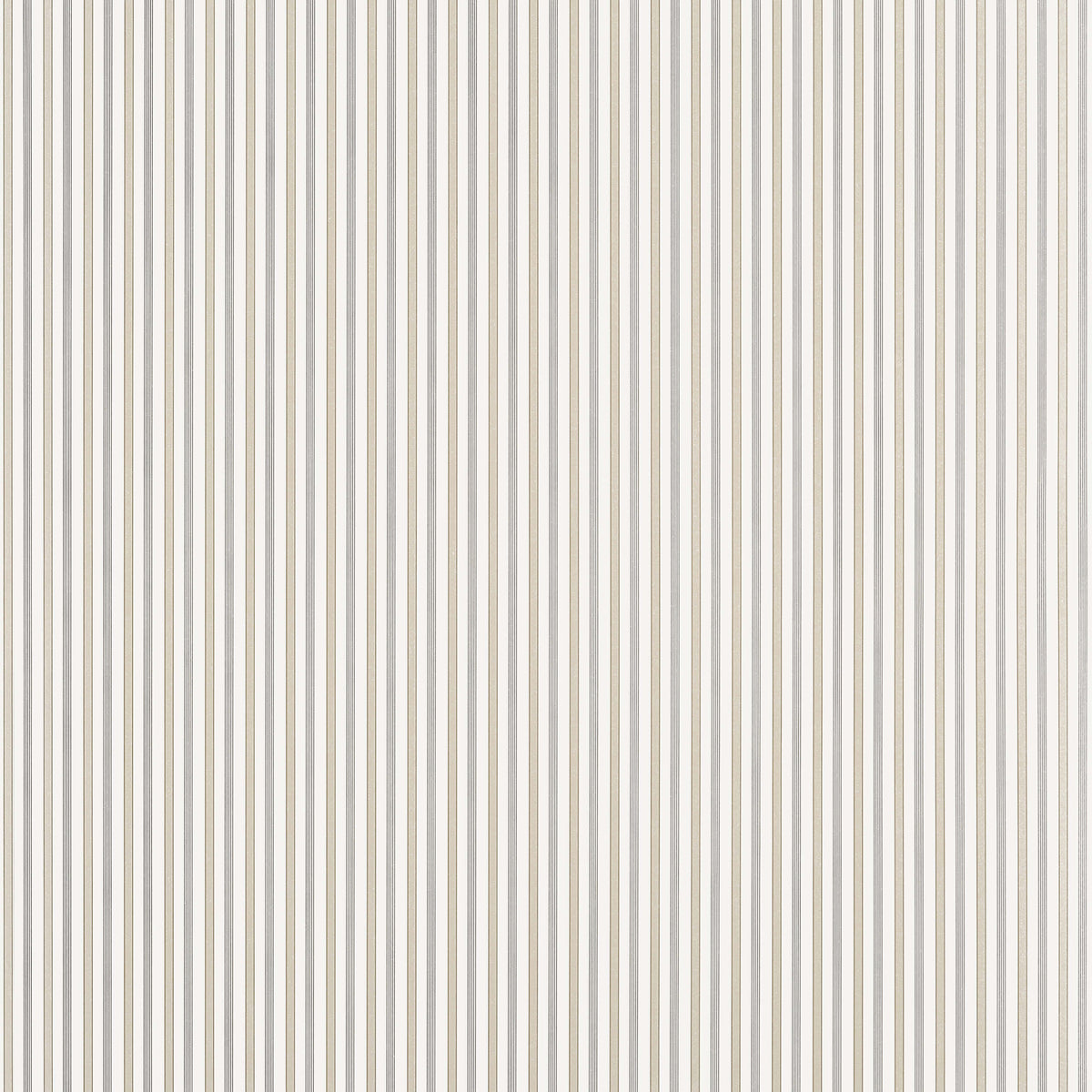Thibaut Stripes & Checks Resource Conner Stripe Wallpaper - Beige & Grey