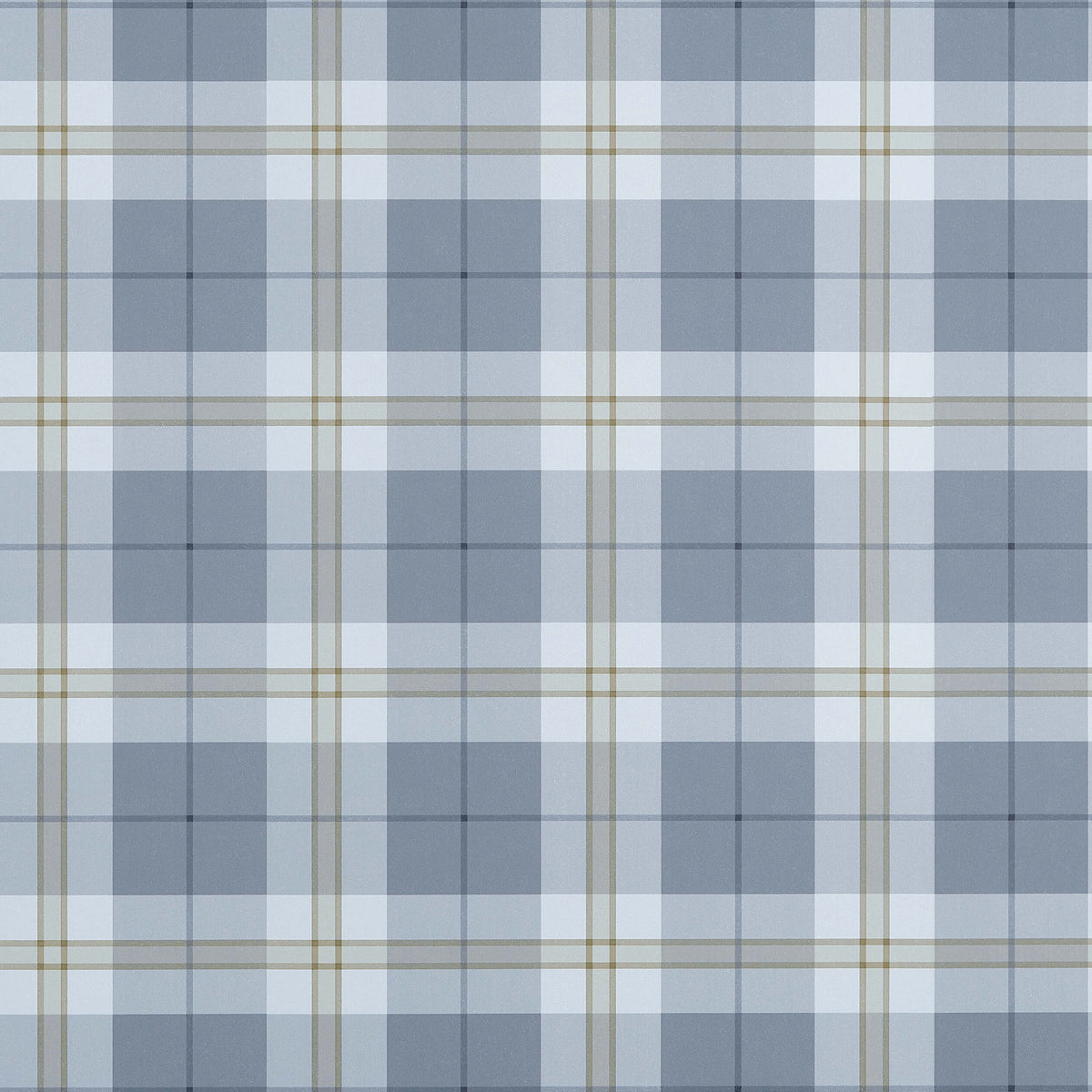 Thibaut Stripes & Checks Resource Douglas Plaid Wallpaper Sample - Slate