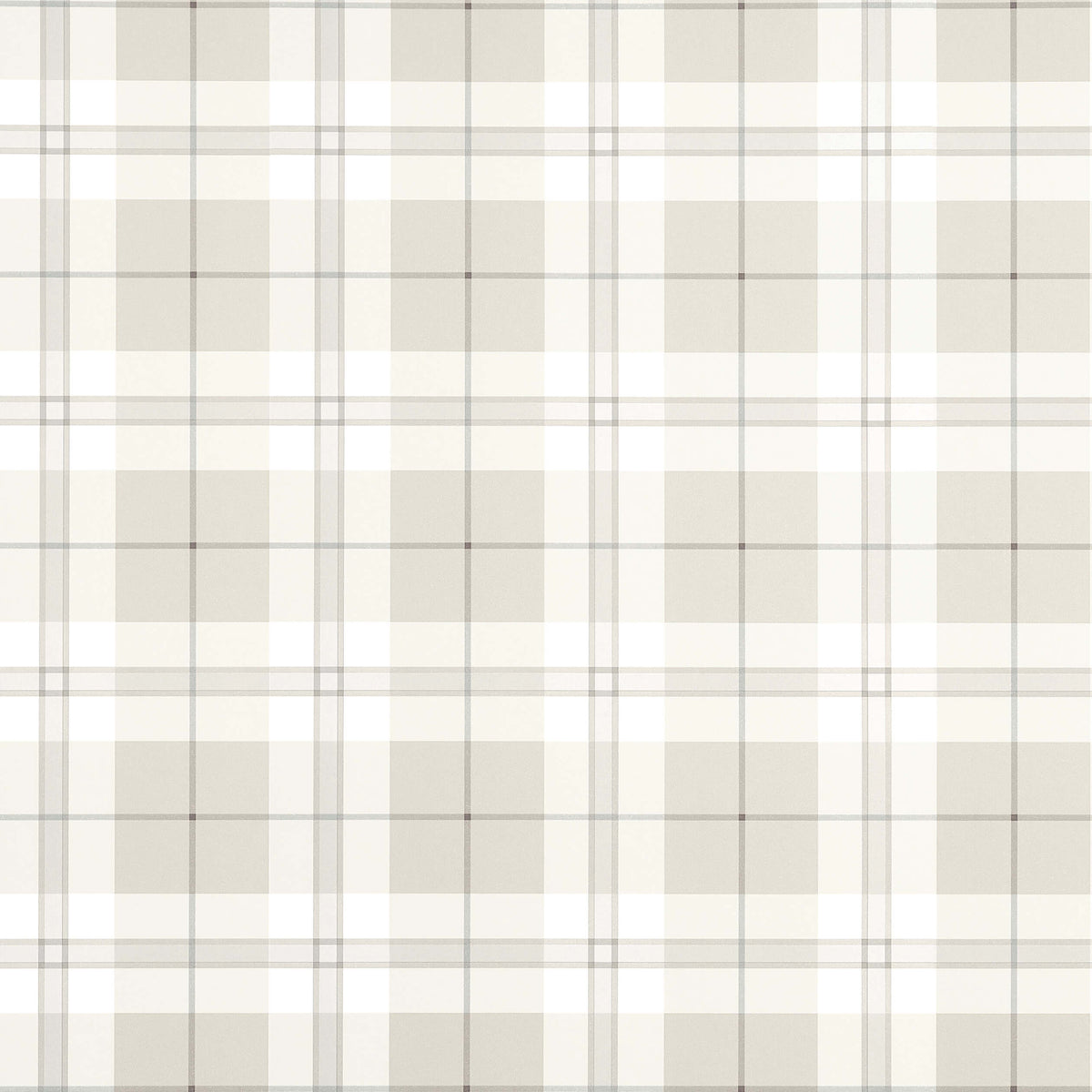 Thibaut Stripes & Checks Resource Douglas Plaid Wallpaper Sample - Light Beige