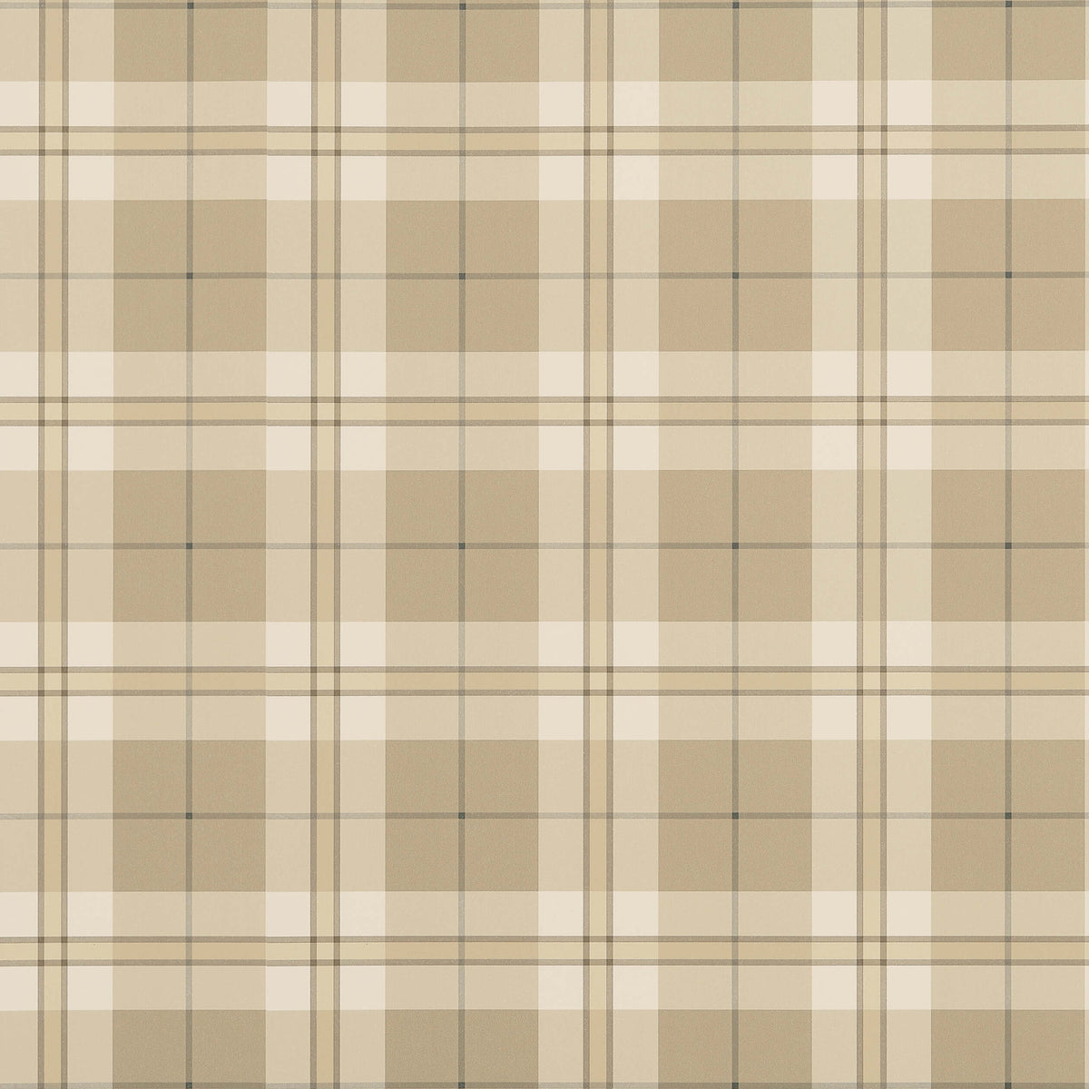 Thibaut Stripes & Checks Resource Douglas Plaid Wallpaper Sample - Camel