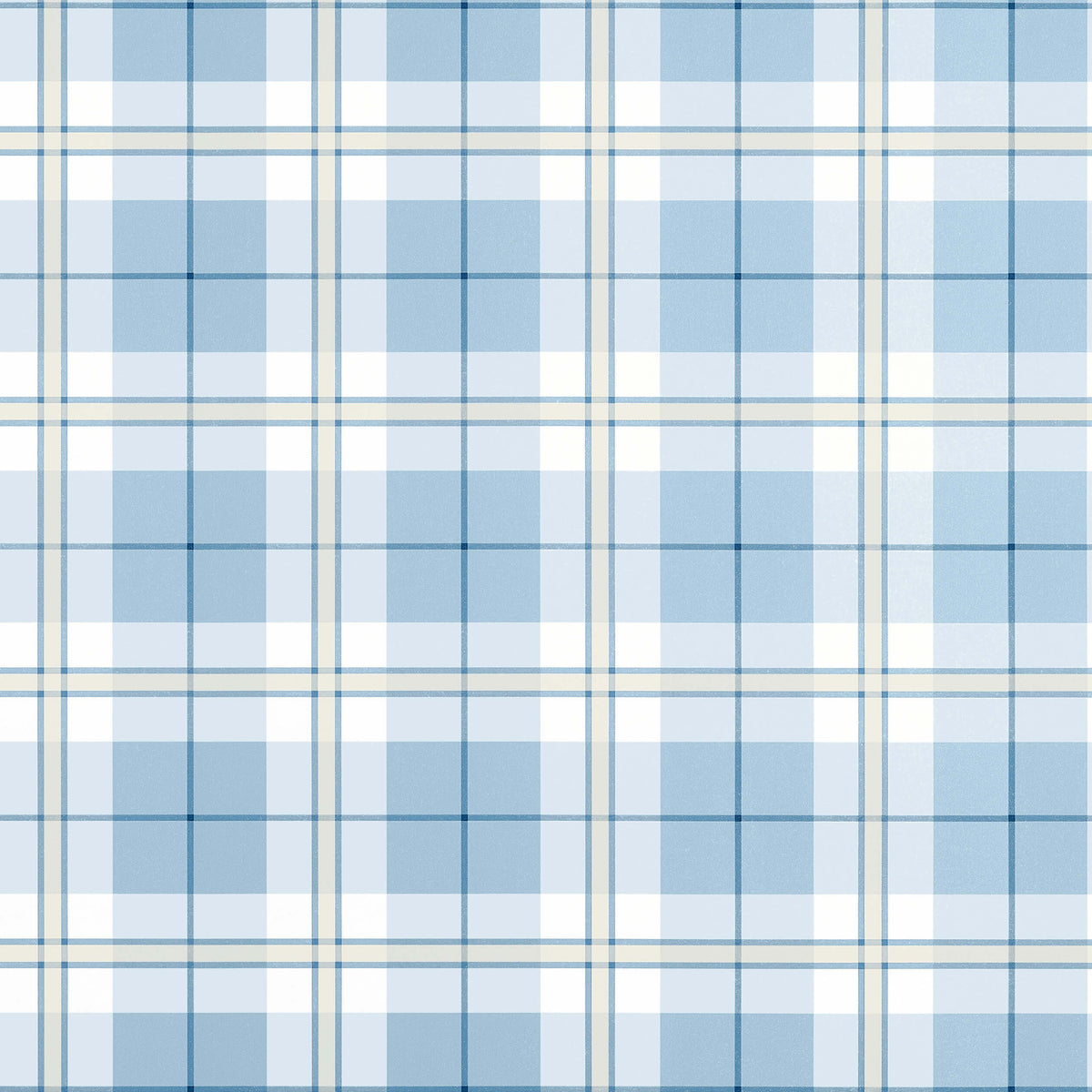 Thibaut Stripes & Checks Resource Douglas Plaid Wallpaper - Light Blue