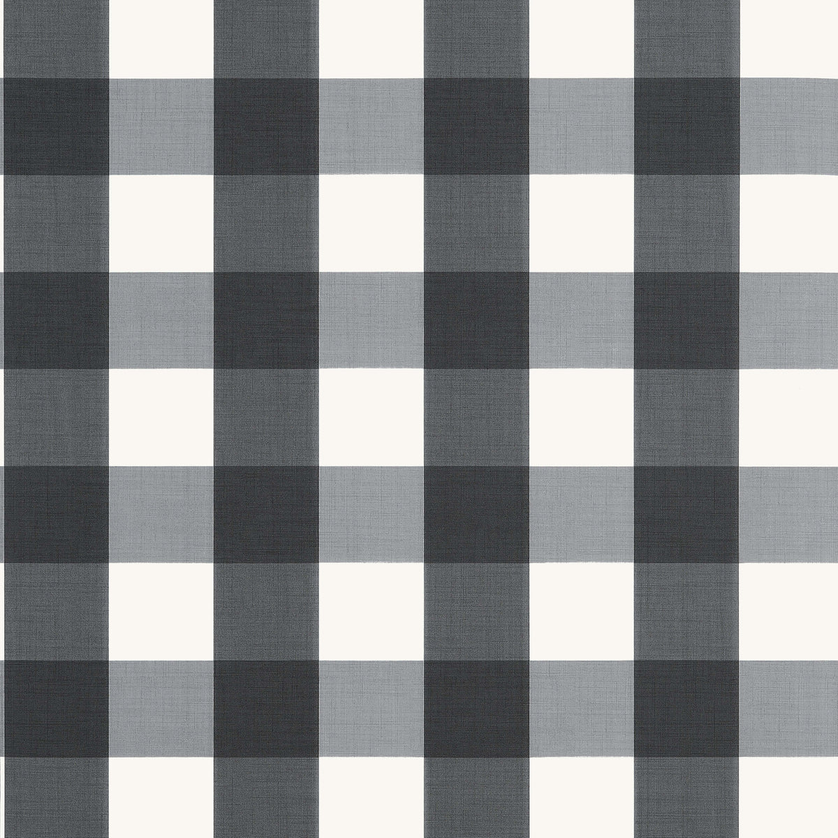Thibaut Stripes & Checks Resource Buffalo Check Wallpaper Sample - Black