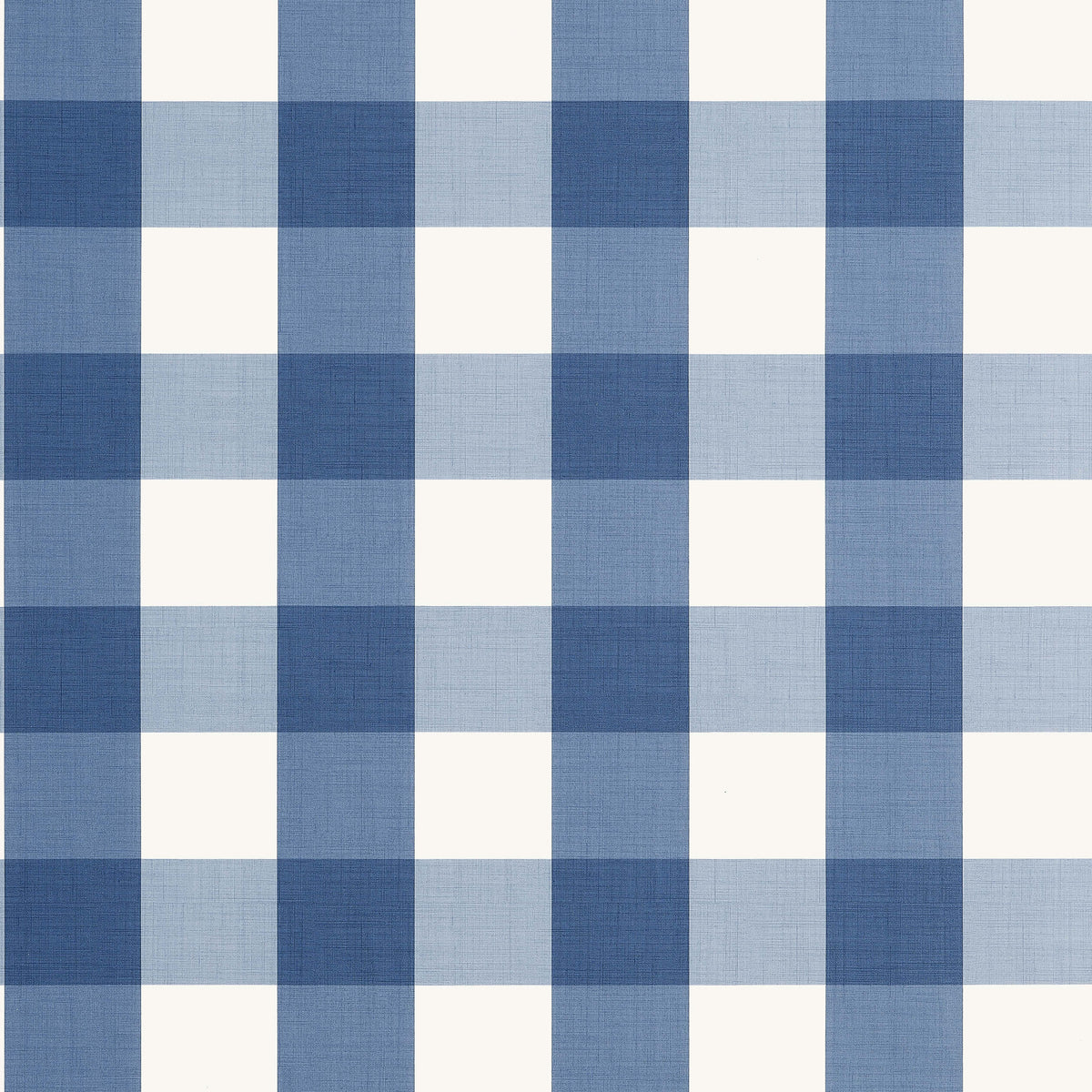 Thibaut Stripes & Checks Resource Buffalo Check Wallpaper Sample - Navy