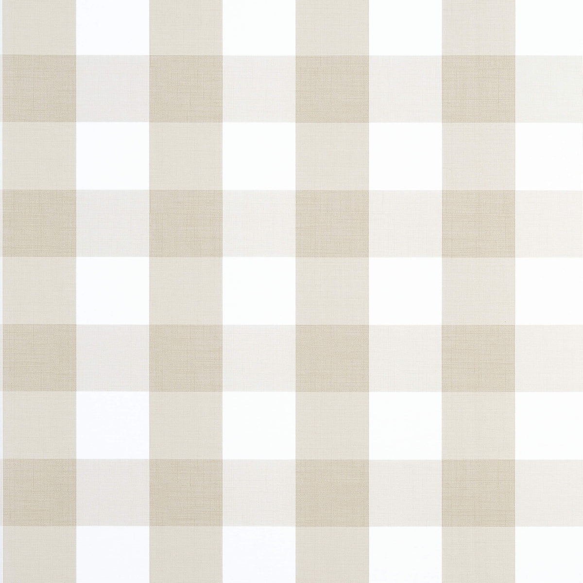 Thibaut Stripes & Checks Resource Buffalo Check Wallpaper Sample - Beige