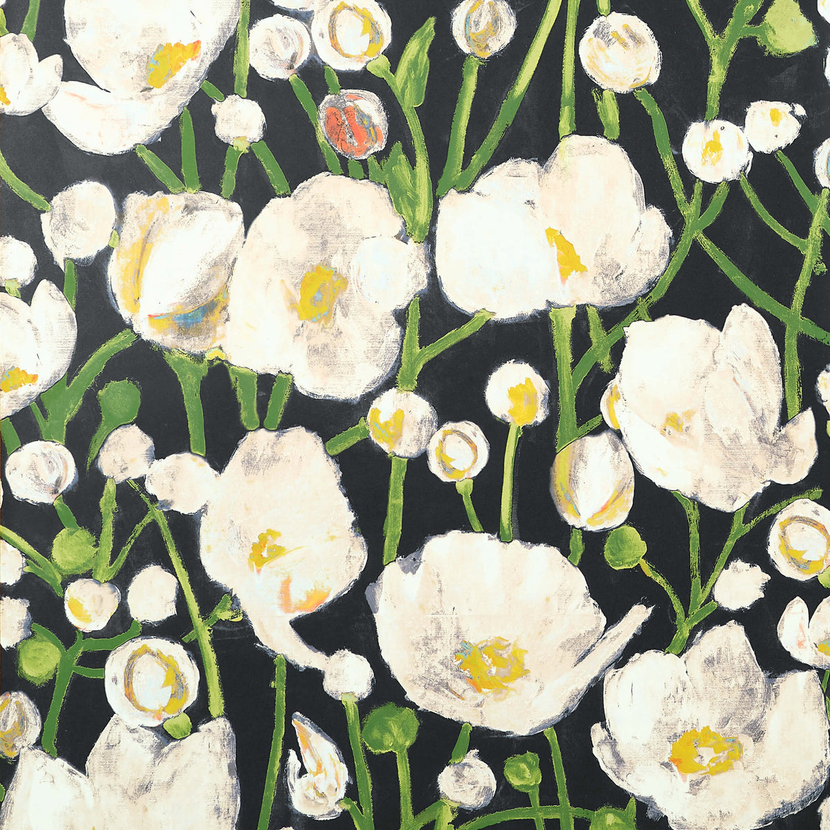 Thibaut Wanderlust Tivoli Wallpaper - Black