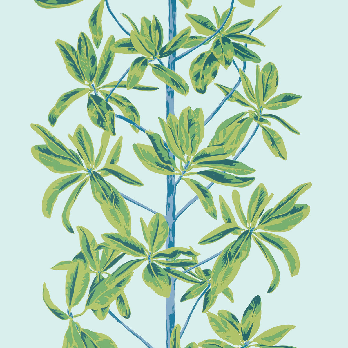 Thibaut Wanderlust Mangrove Tree Wallpaper - Turquoise