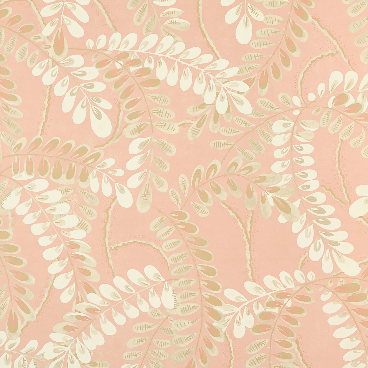 Thibaut Wanderlust Augusta Wallpaper Sample - Apricot