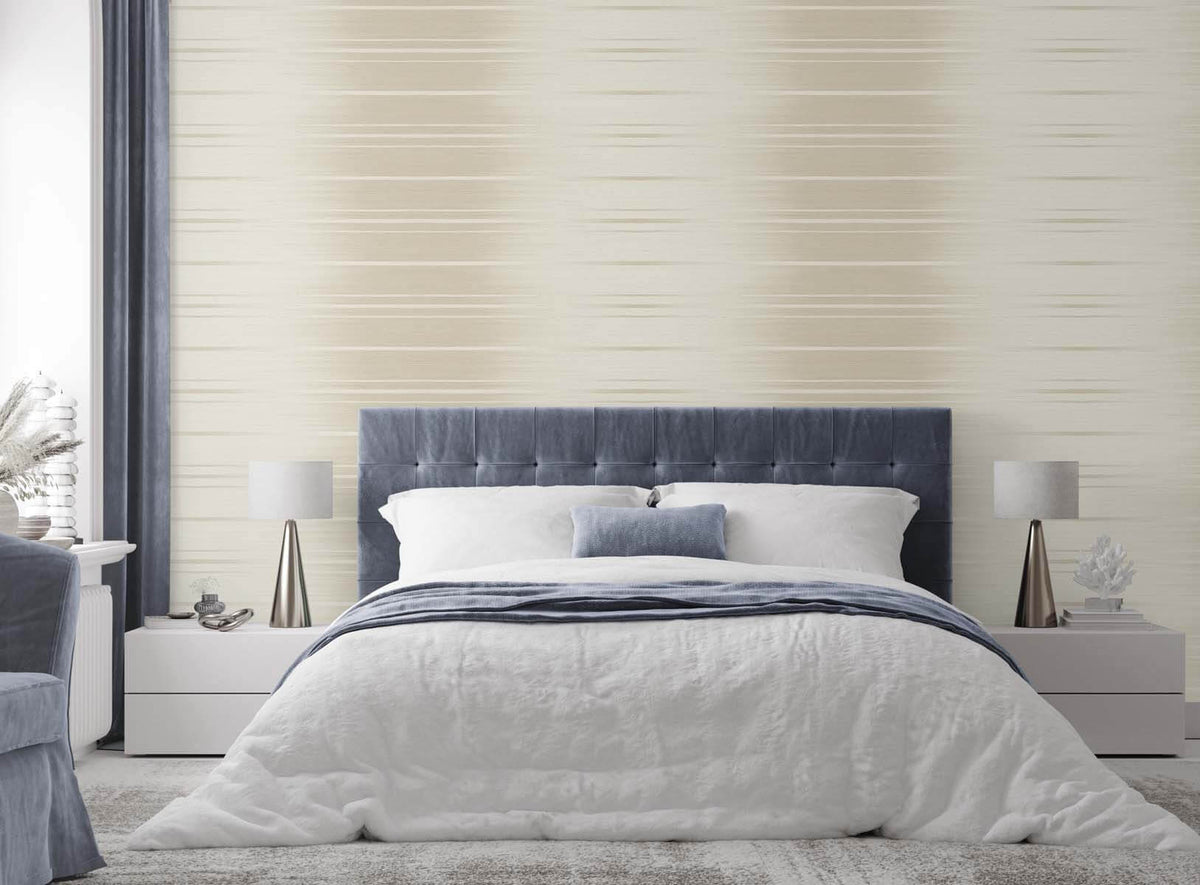 Seabrook Even More Textures Horizon Ombre Wallpaper - Nougat