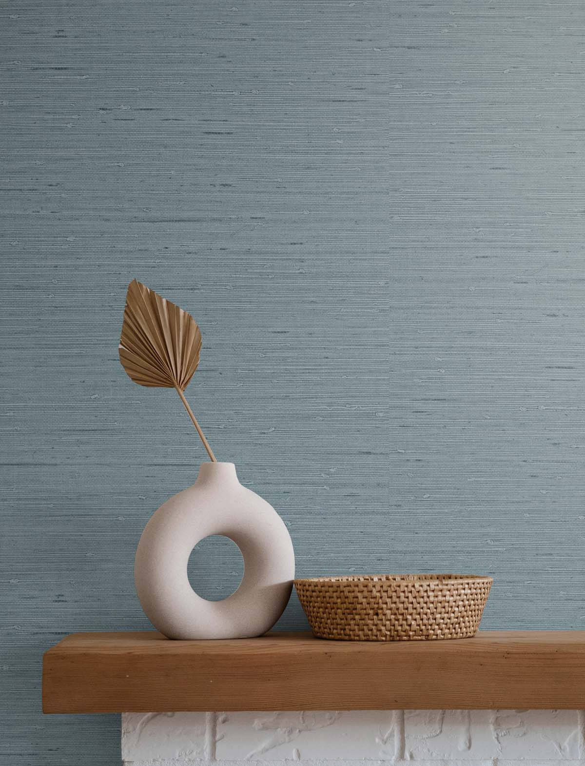 Seabrook Even More Textures Seahaven Rushcloth Wallpaper - Pacifico
