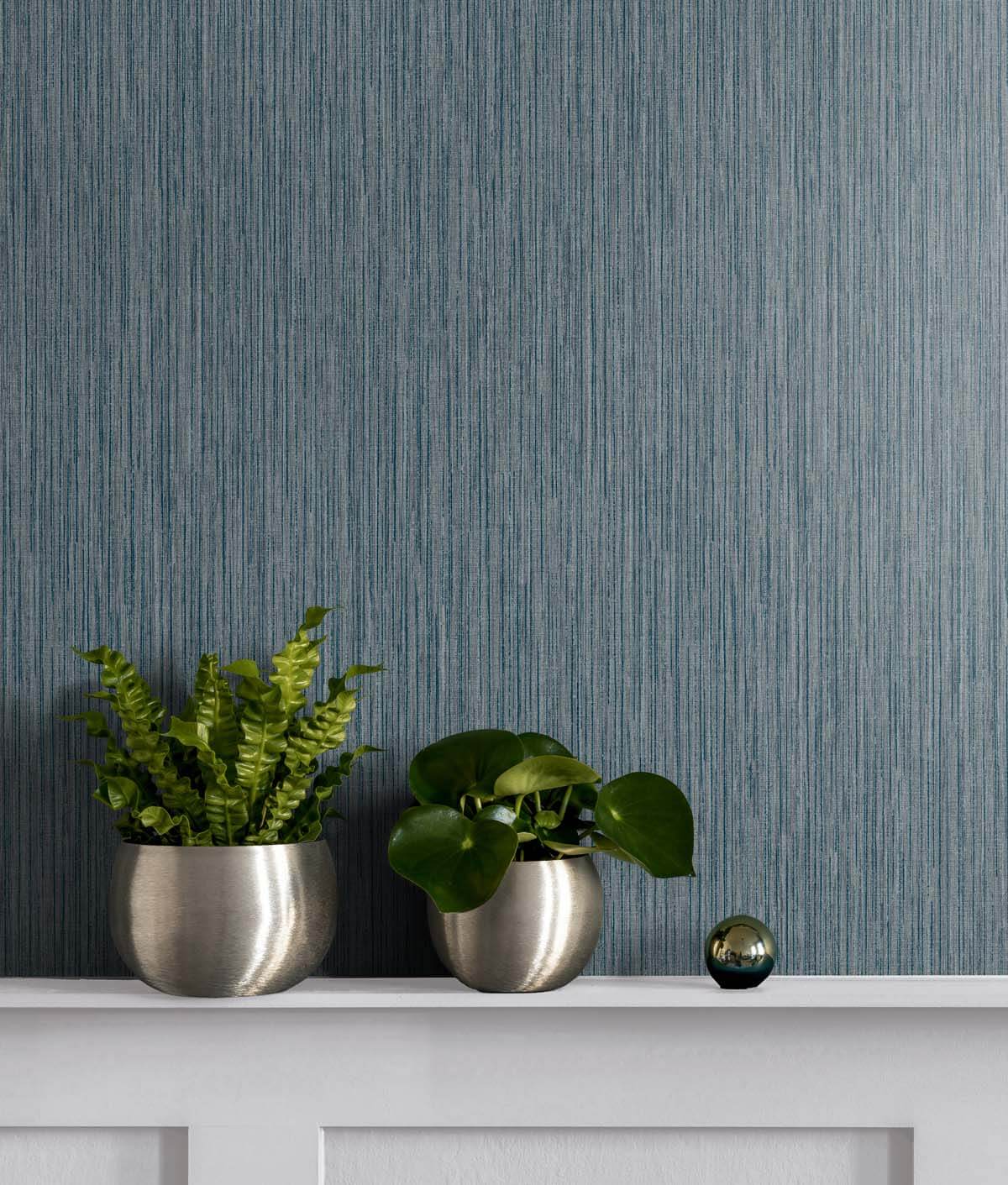 Seabrook Even More Textures Vertical Stria Wallpaper - Bluestone