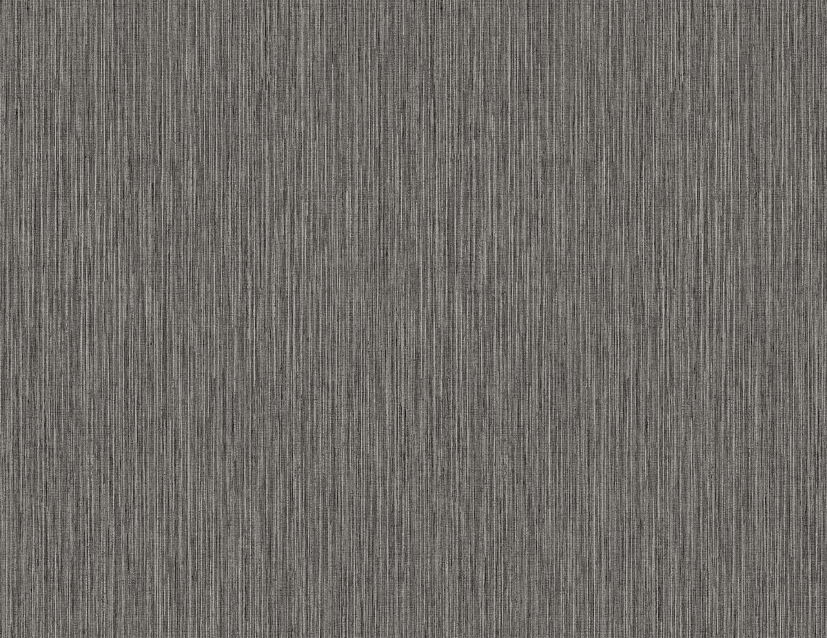 Seabrook Even More Textures Vertical Stria Wallpaper Sample - Graphite & Metallic Silver